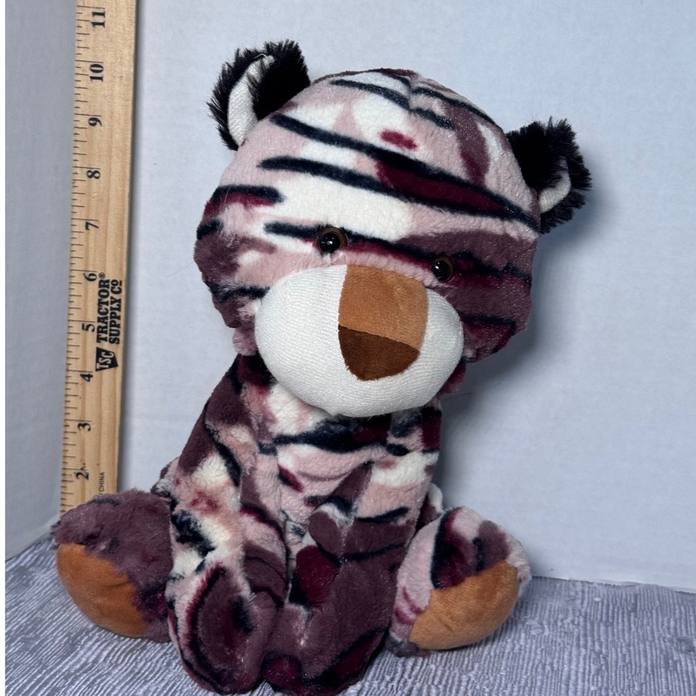 CalPlush Purple Pink Tie Dye Striped Tiger Stuffed Animal Plush Toy 10486-11